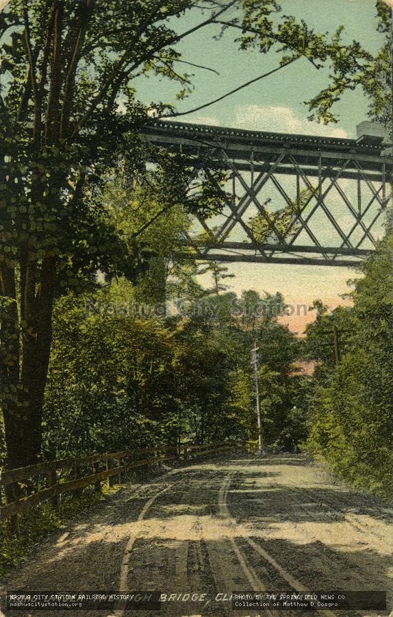 Postcard: Road under the High Bridge, Claremont, New Hampshire